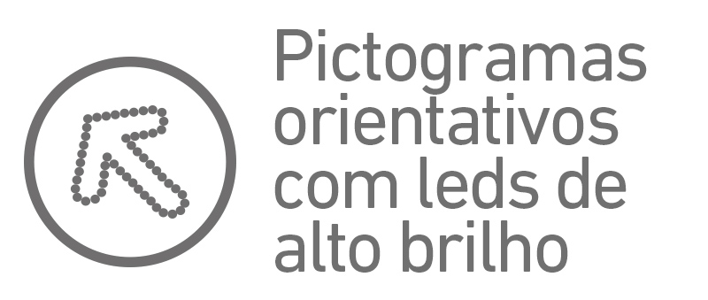 Pictogramas Orientativos com Leds de Alto Brilho